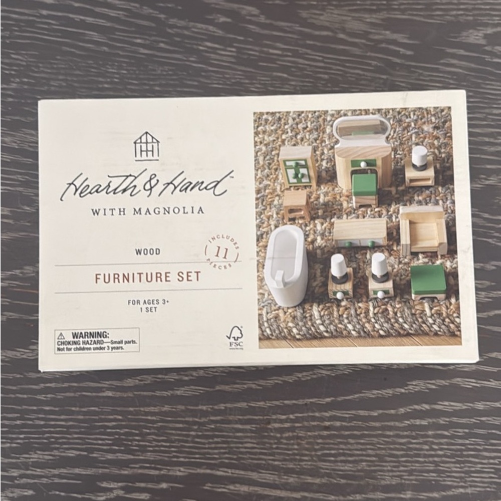 Hearth & Hand doll house Furniture Set with Brown Accents